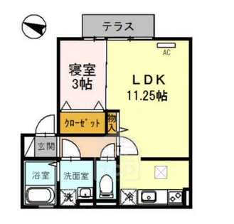 クラインガルテン B棟【2階】の間取り