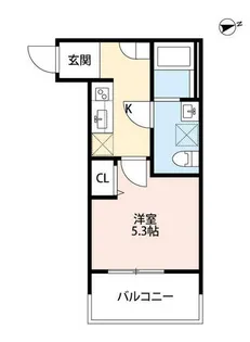 ワイズ七瀬川【1階】の間取り