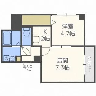 カハラコートファースト【6階】の間取り