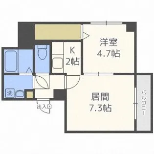 カハラコートファースト【601号室】の間取り