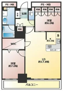阿波座ライズタワーズ フラッグ46【23階】の間取り