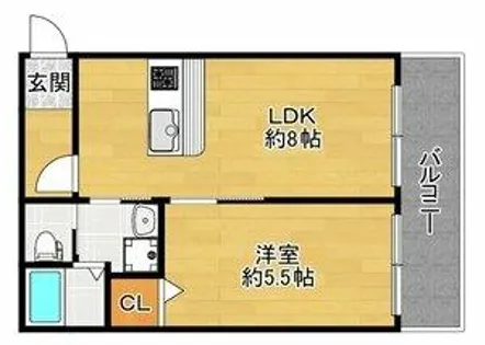 東花園コーポ【1階】の間取り