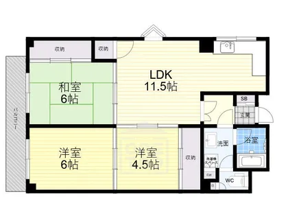 久富マンション【5階】の間取り