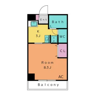 1Kの間取り画像