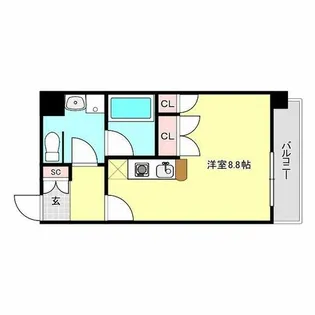 アスリート本町西【1階】の間取り
