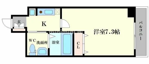 セイワパレス堂島シティ【7階】の間取り