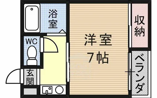 1Kの間取り画像