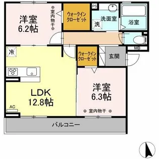 エクセルフローラ【2階】の間取り