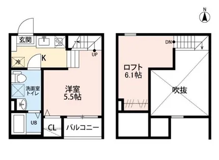 Monstera春敲【2階】の間取り