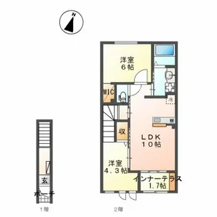ルナハウス【2階】の間取り