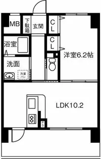 セジュール小牧【4階】の間取り