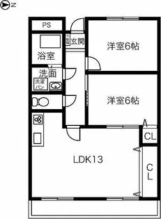 マンション藤丸【6階】の間取り