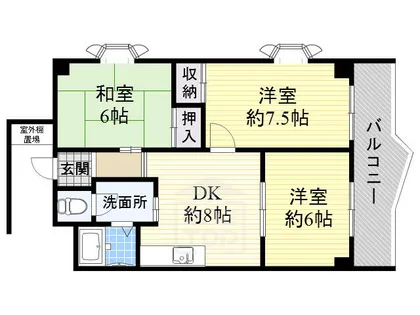 セントラル山田南【4階】の間取り