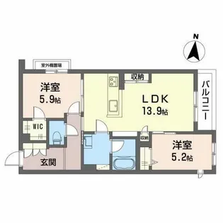シャーメゾン シューレ【0205号室】の間取り