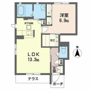 シャーメゾン藤並【0103号室】の間取り