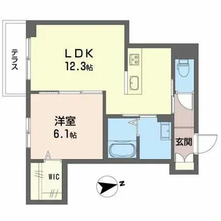 プルミエール【0105号室】の間取り
