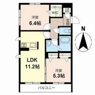 シャーメゾン リラフォート【0203号室】の間取り