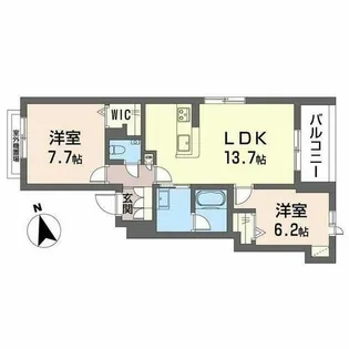 Shamaison Stacia 津門宝津【0301号室】の間取り