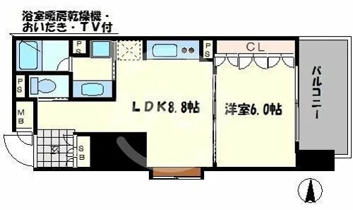 リーガル南堀江【5階】の間取り