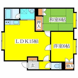 コーポ松本6【102号室】の間取り