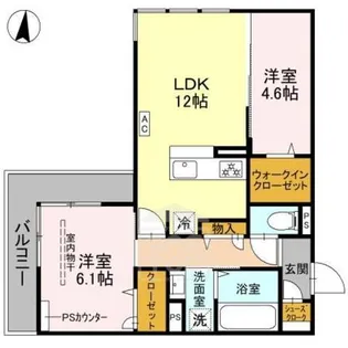 めぞん西田中【3階】の間取り