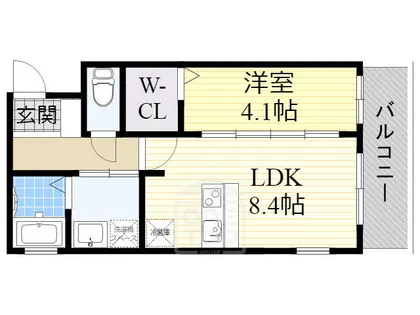 アヴェニール千里丘東【1階】の間取り