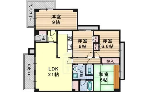 ラジュニール春日丘【3階】の間取り