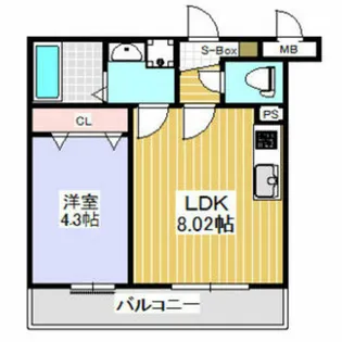 KTIレジデンス上桂【1階】の間取り