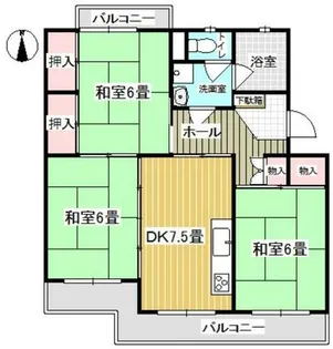 福岡県太宰府市都府楼南4丁目【マンション】の間取り
