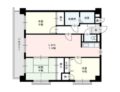 福岡県福岡市南区柏原6丁目【マンション】の間取り