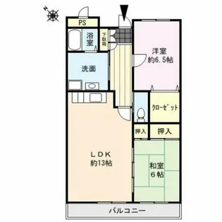 アメニティハイツ杏栄館【5階】の間取り