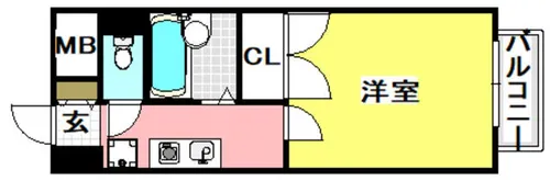 リトルフィールドハウス【1階】の間取り