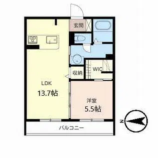 カーサ 西泉丘【3階】の間取り