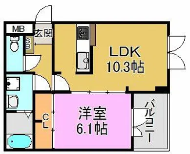 オベルジーヌ【2階】の間取り