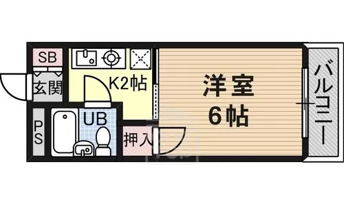 スカイブルー【1階】の間取り