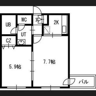 ミュプレ円山公園【3階】の間取り