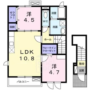ピュアメゾン【2階】の間取り