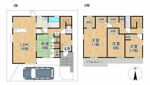 京都府京都市北区紫竹上ノ岸町【一戸建】の間取り