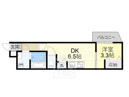 クレアトゥール岸辺1【3階】の間取り
