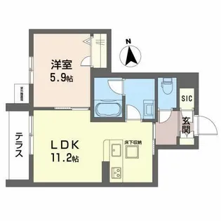 HARUなかもず【1階】の間取り