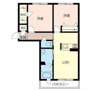シャーメゾン七条【0201号室】の間取り