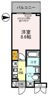 Msマンション長栄寺【4階】の間取り