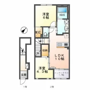 フォンスライズ【2階】の間取り