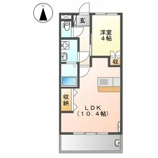 ガーデニングヒルズ門真南【4階】の間取り