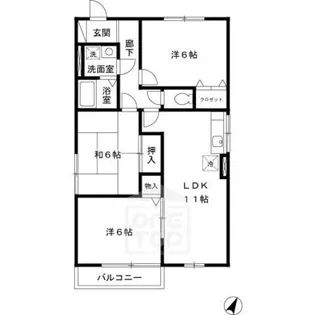 ドミールシャルマン【2階】の間取り