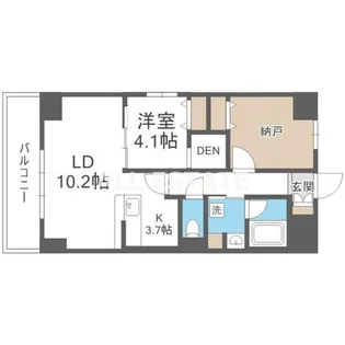 ベルンガーデン勝山北【10階】の間取り