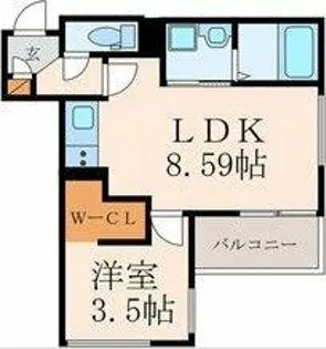 Crecia守恒【3階】の間取り