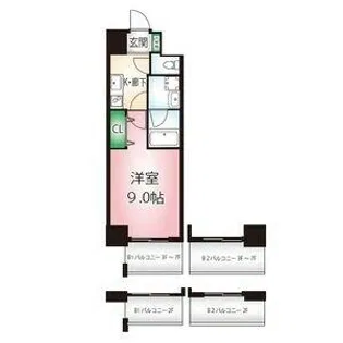 カメリア丸の内【6階】の間取り