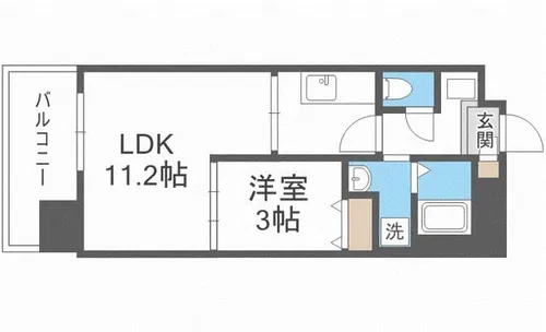 イリオス中島公園【9階】の間取り