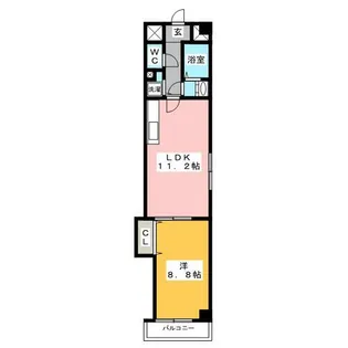 グローバル畑江【6階】の間取り